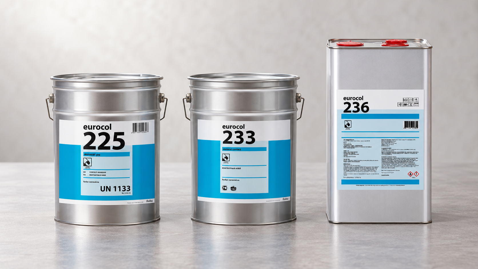 Контактные клеи Eurocol 225, Forbo 233 и 236