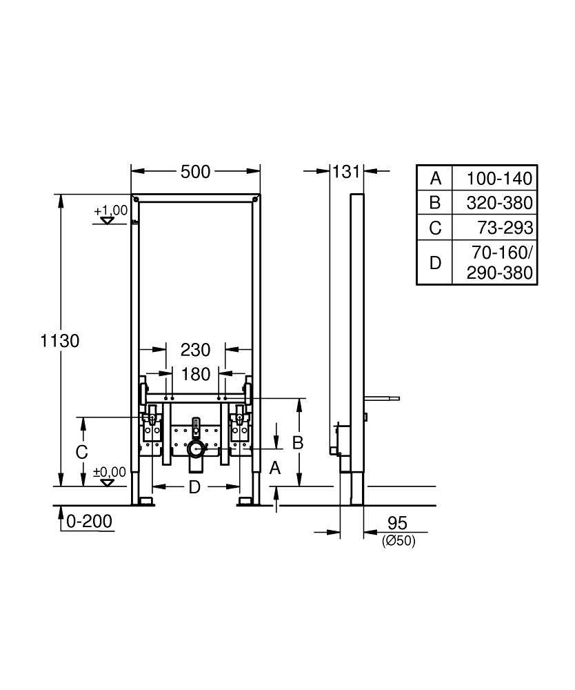 Монтажная система GROHE RAPID SL 38553001 для биде - фото 2