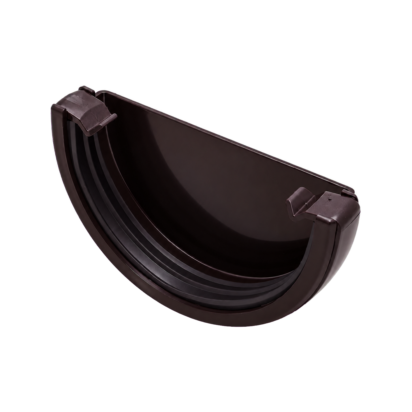 Заглушка желоба круглая FINEBER 32*79 RAL 8017 коричневая