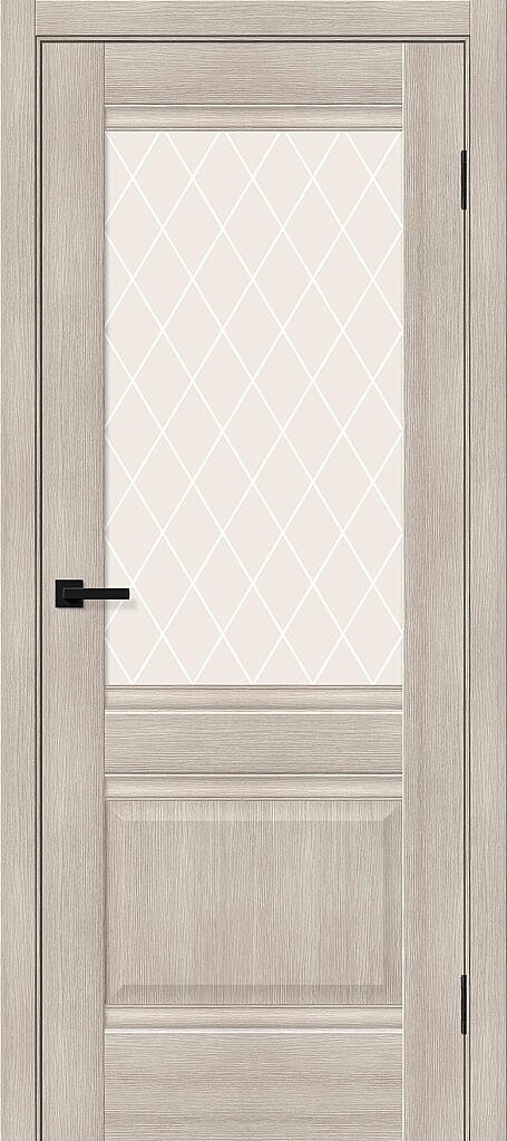 Дверь межкомнатная полотно Прима-3 эко шпон Cappuccino Melinga 2000x600 мм White Crystal
