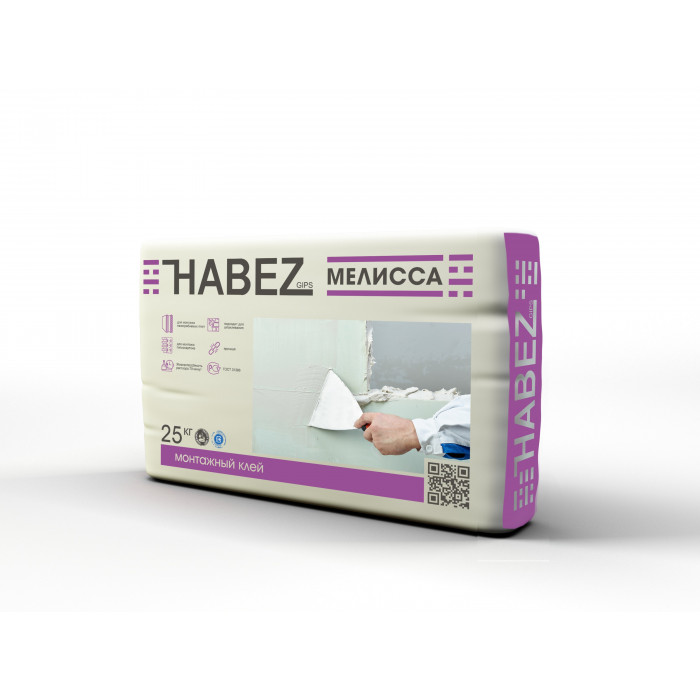 HABEZ МЕЛИССА Клей монтажный для гипсокартона и ПГП, 25 кг