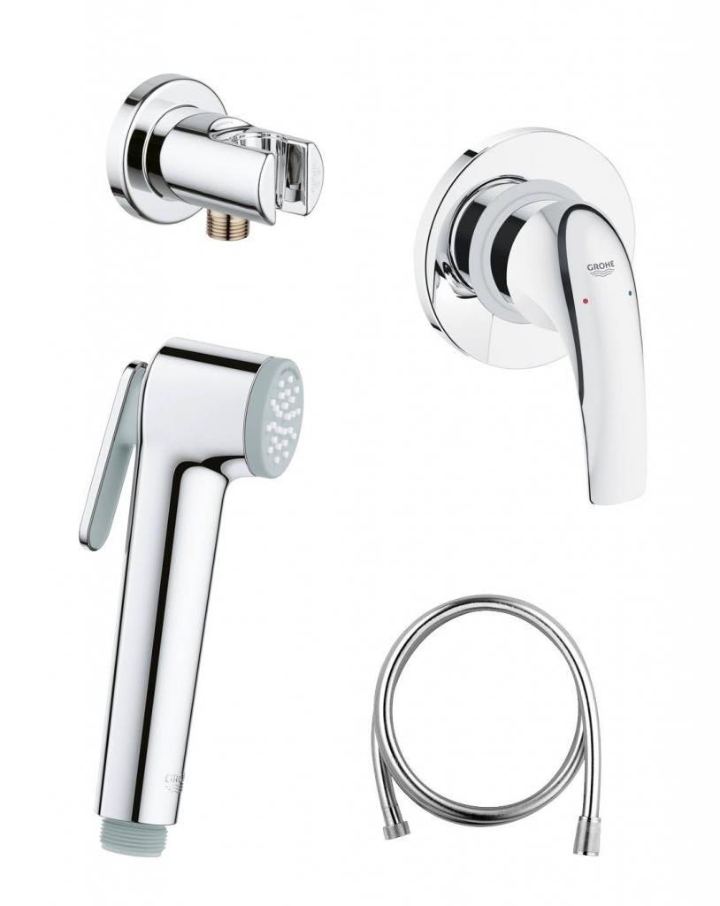 Комплект смеситель с гигиеническим душем GROHE BAU CURVE 124899