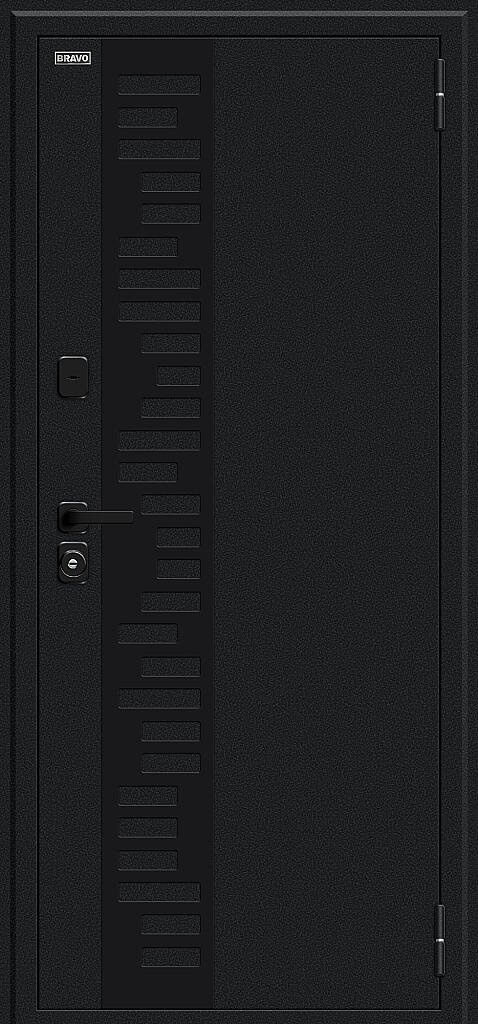 Дверь входная Thermo Техно Д2/SBlack Thermo-2 Букле черное левая 2050x860 мм - фото 2
