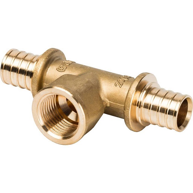 Тройник STOUT ВР 20xR 1/2" для труб из сшитого полиэтилена аксиальный