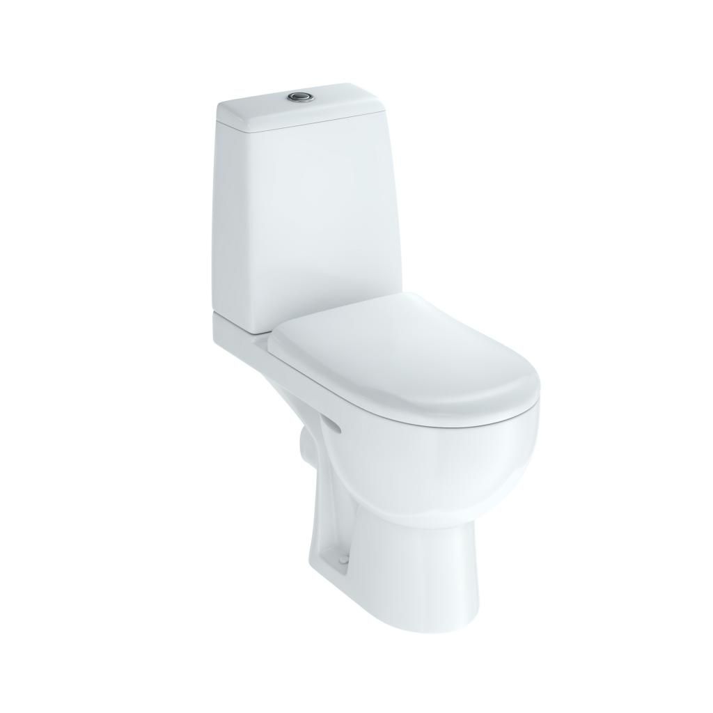 Унитаз в комплекте KIROVIT БРИГ горизонтальный выпуск 3/6л с крышкой DUROPLAST микролифт