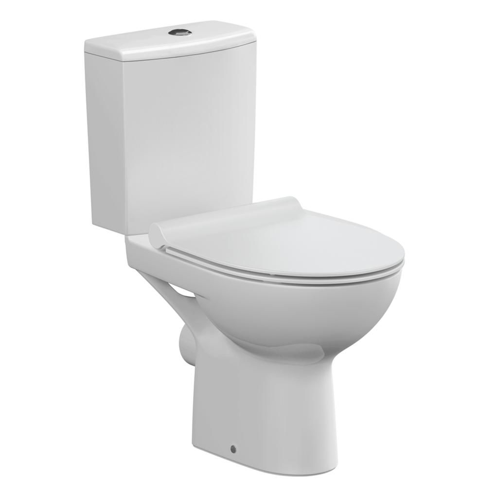 Унитаз в комплекте Cersanit NATURE Clean On с горизонтальным выпуском, нижним подводом 3/6л DUROPL и микролифтом