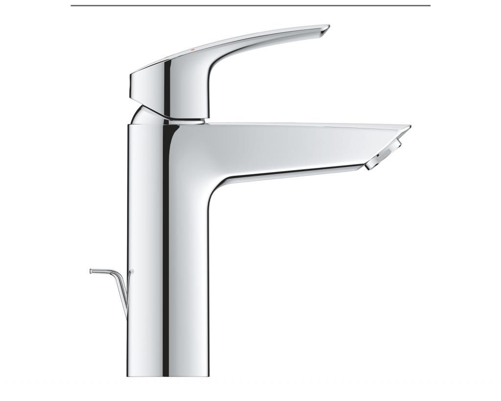 Смеситель для умывальника GROHE EUROSMART донный клапан 3/8 23322003 - фото 4