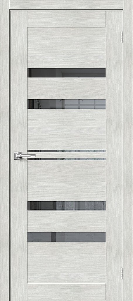 Дверь межкомнатная полотно Порта-30 эко шпон Bianco Veralinga 2000x900 мм Mirox Grey
