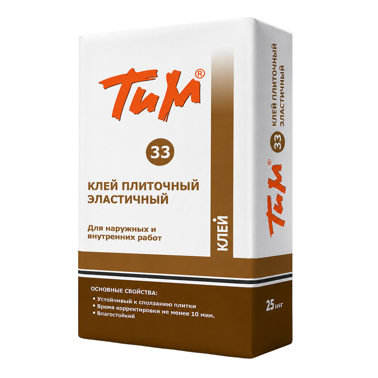 ТИМ №33 Клей плиточный цементный эластичный 25 кг