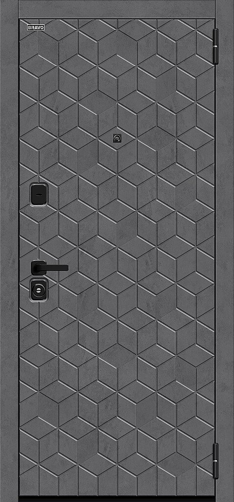Дверь входная Кьюб (RBE) Bravo R-3 Slate Art 2050x960 мм Левая