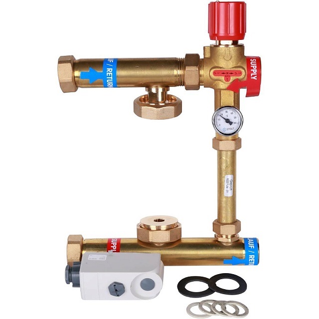 Насосно-смесительный узел STOUT Isotherm, диапазон 30-50 градусов, без насоса