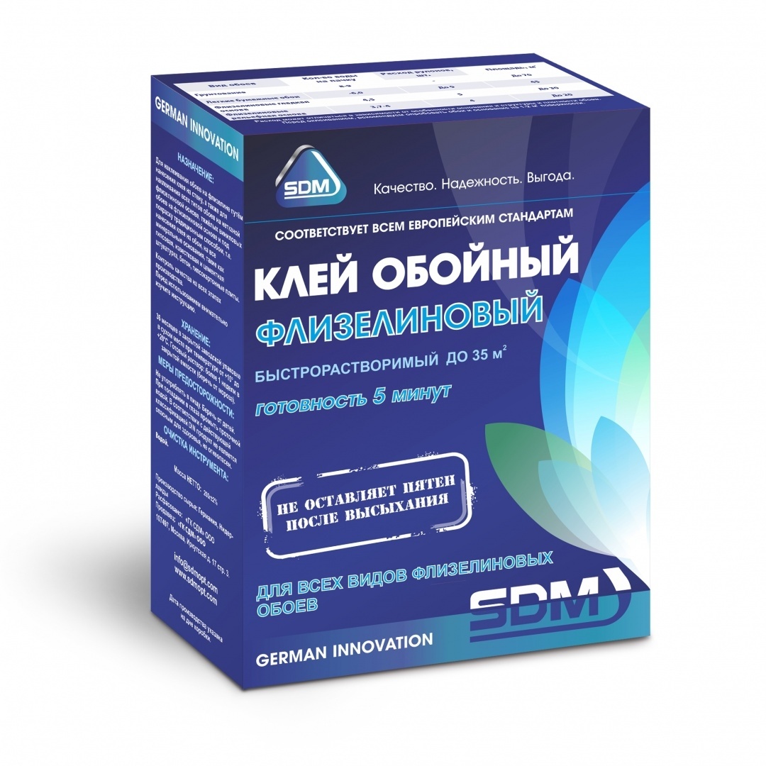 Клей обойный SDM Флизелиновый, 200 г, 0,2 кг