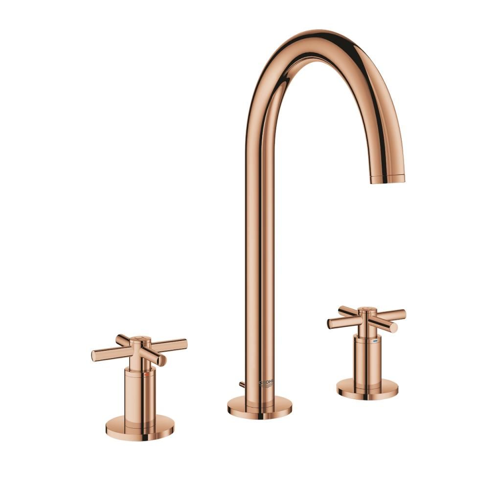 Смеситель для умывальника GROHE ATRIO на 3 отверстия, донный клапан 20008DA3