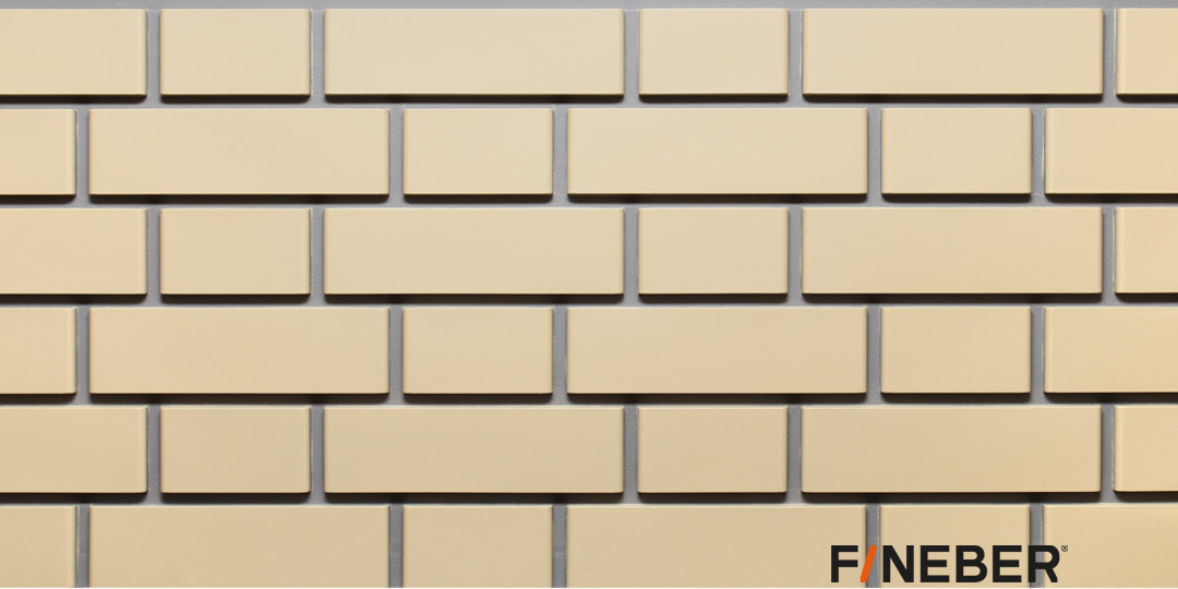 Фасадная панель Fineber Дачный Кирпич клинкерный Желтый