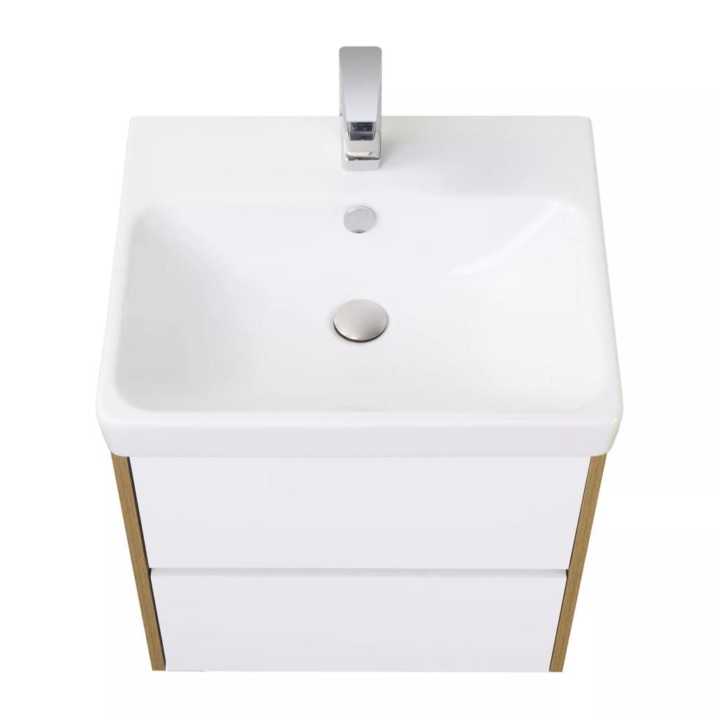 Тумба AQUATON СКАНДИ 70 подвесная без чаши белый, дуб 1A251801SDZ90 - фото 3