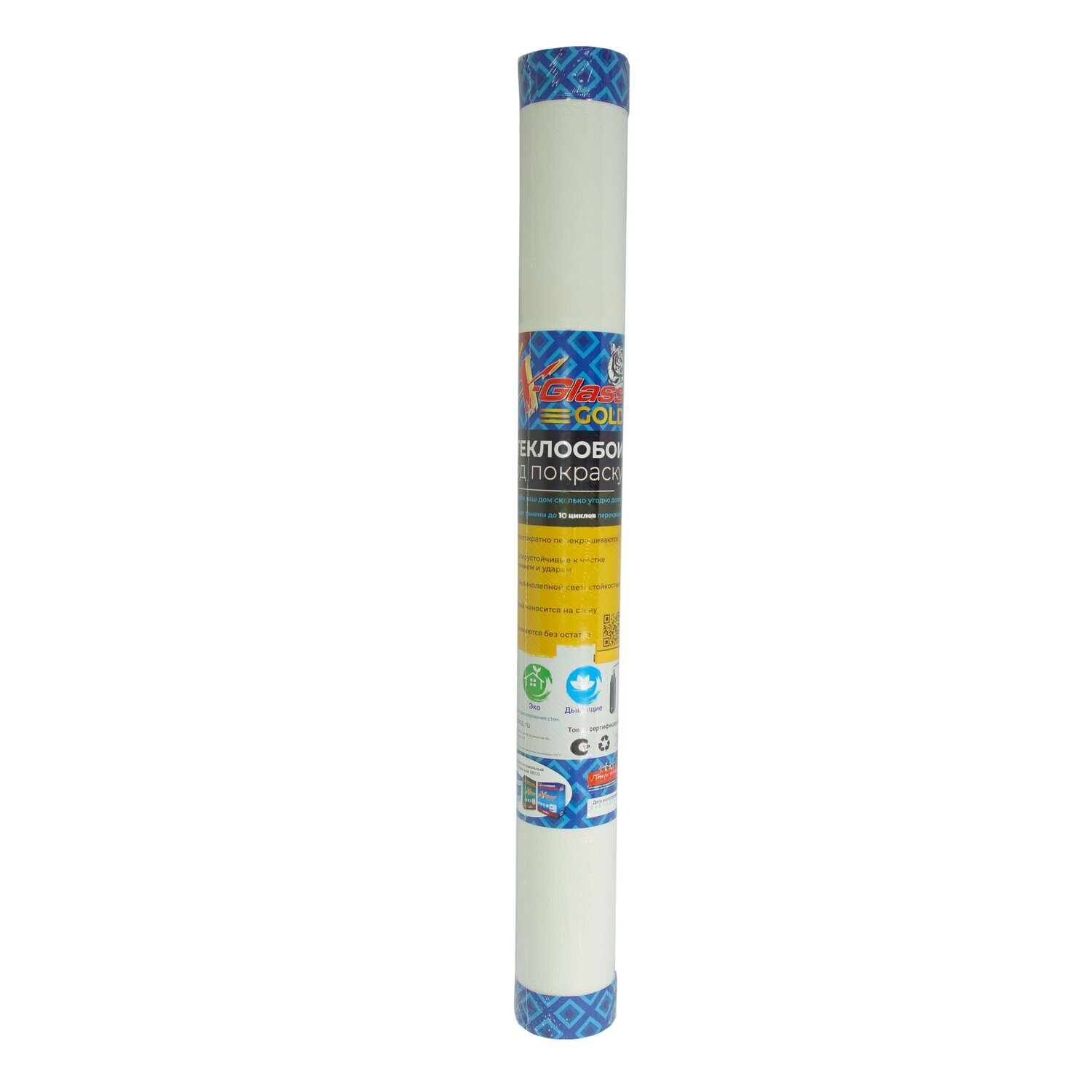 Стеклообои X-Glass Gold рогожка мелкая 1*25 м, 120 г/м2, белые
