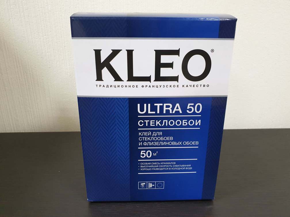 Клей для стеклообоев и флизелиновых обоев KLEO Ultra, 500 г, 0,5 кг