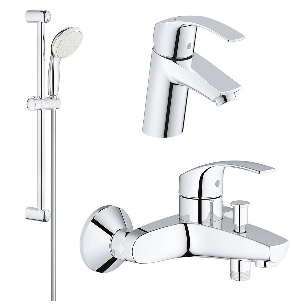 Комплект смесителей GROHE EUROSMART 124 (32467002+33300002+27924001)