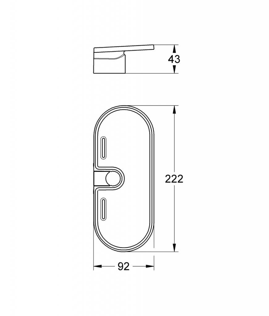Полка для ванной комнаты GROHE VITALIO UNIVERSAL 27725000 пластиковая - фото 2