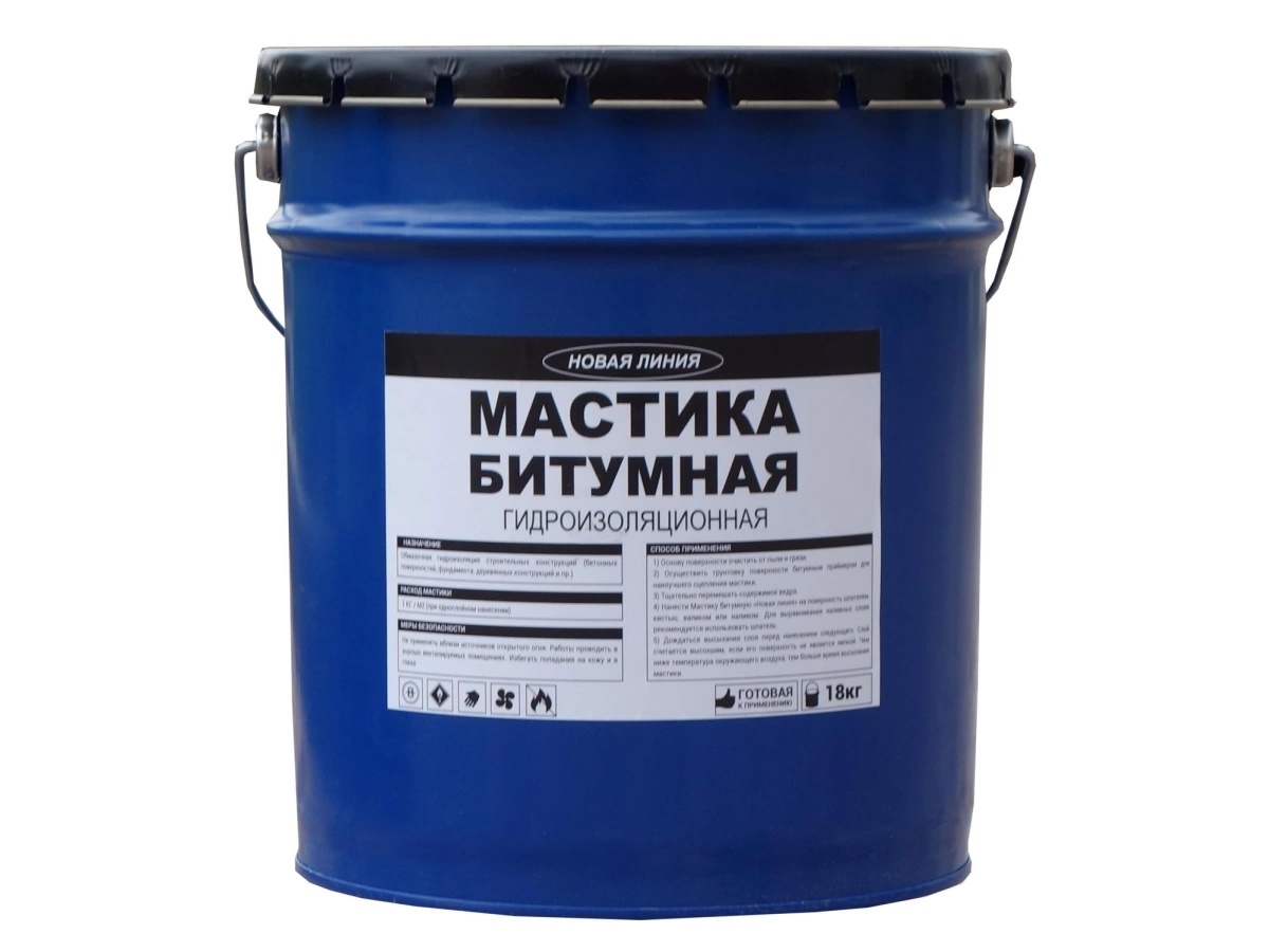 Мастика битумная Новая линия, 18 кг