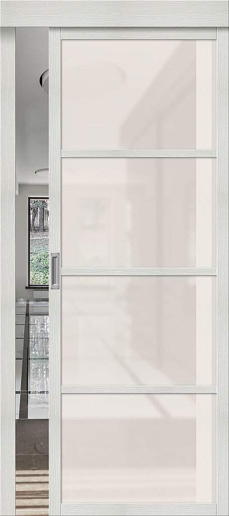 Дверь межкомнатная полотно Твигги-11.3 эко шпон Bianco Melinga Magic Fog 2000x700 мм