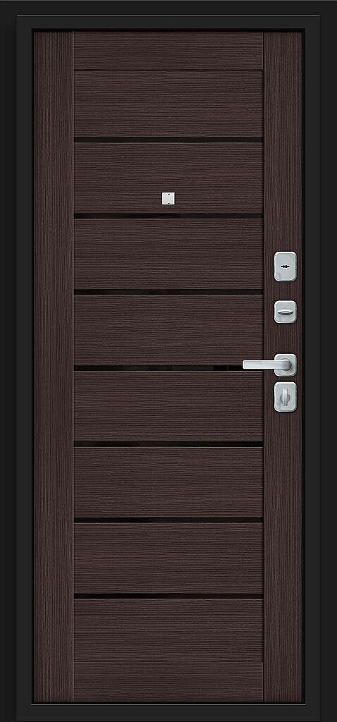 Дверь входная Прайм/BChrome Bravo R-3 Almon правая 2050x860 мм Almon/Wenge BSh/Лунный