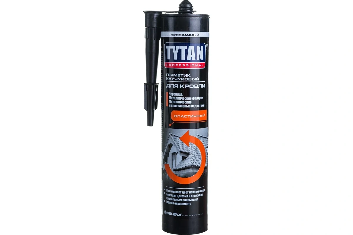 Каучуковый герметик для кровли TYTAN PROFESSIONAL бесцветный, 310 мл