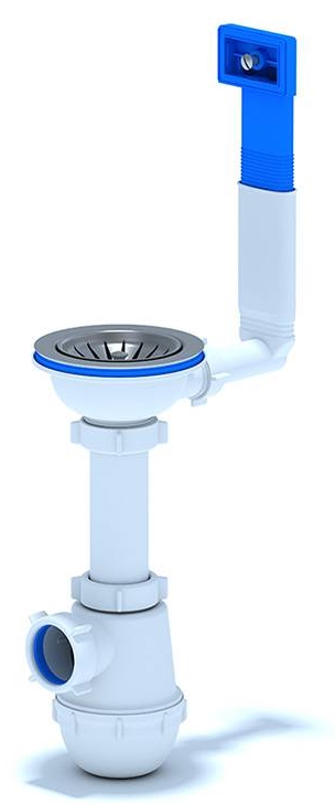 Сифон Ани Грот 3 1/2" x 40 с переливом для мойки