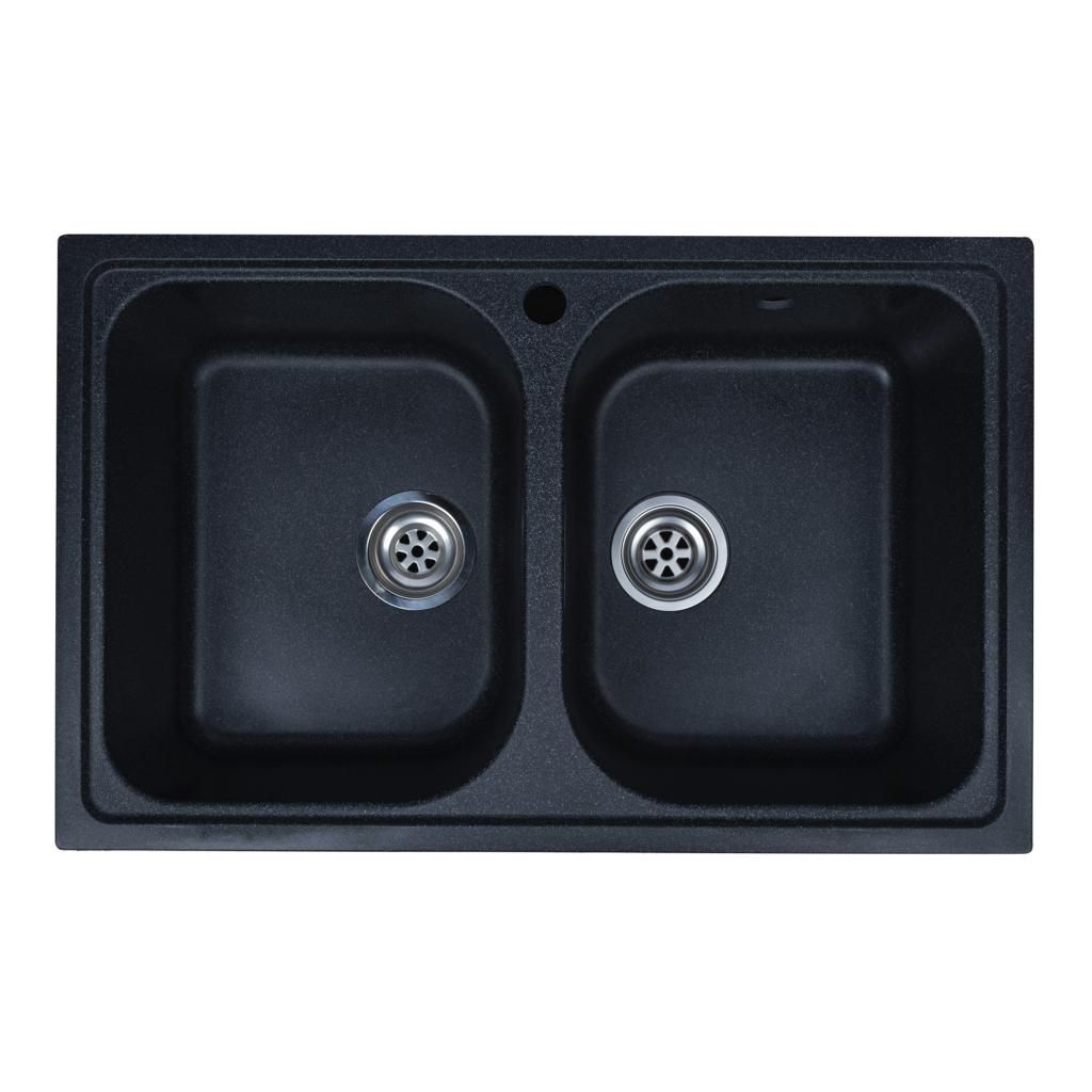 Мойка GRANRUS 785х495 прямоугольная чёрый GR-785W/308