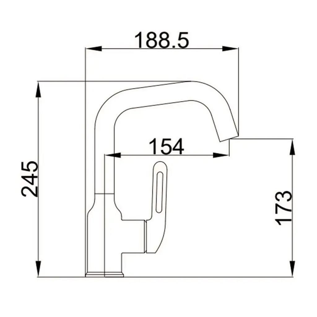 Смеситель для умывальника HAIBA HB10825-7 нержавеющая сталь, черный 1/2 - фото 2