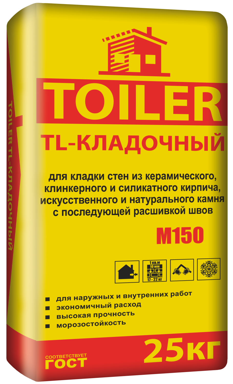 TOILER Раствор TL-КЛАДОЧНЫЙ, 25 кг