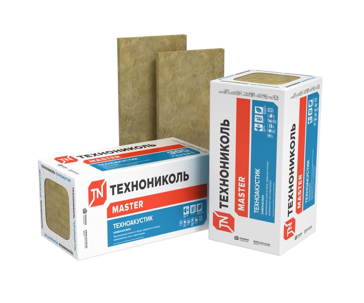 Утеплитель ТехноНИКОЛЬ ТЕХНОАКУСТИК 1200*600*50 мм 8 плит