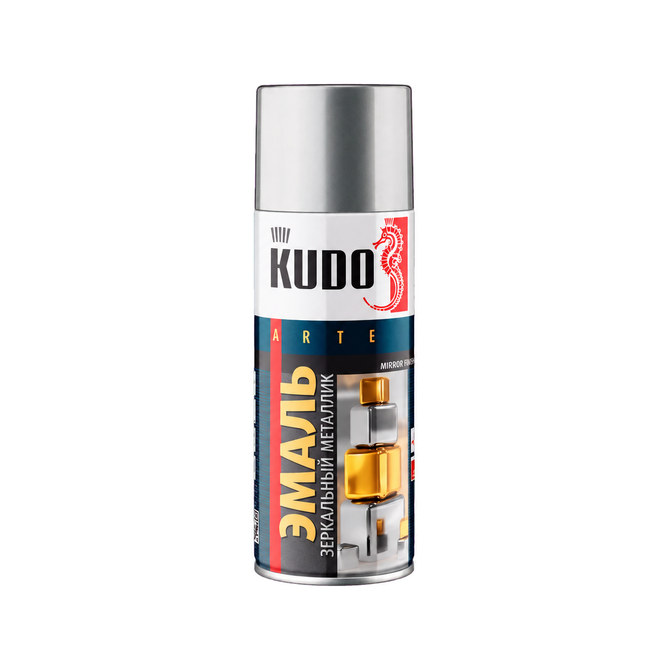 Эмаль KUDO MIRROR FINISH хром зеркальный, 520 мл