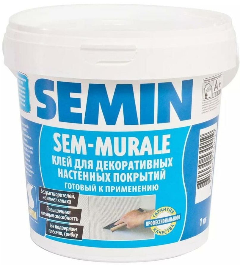 Клей для настенных покрытий и текстиля SEM-MURALE SEMIN 1 кг