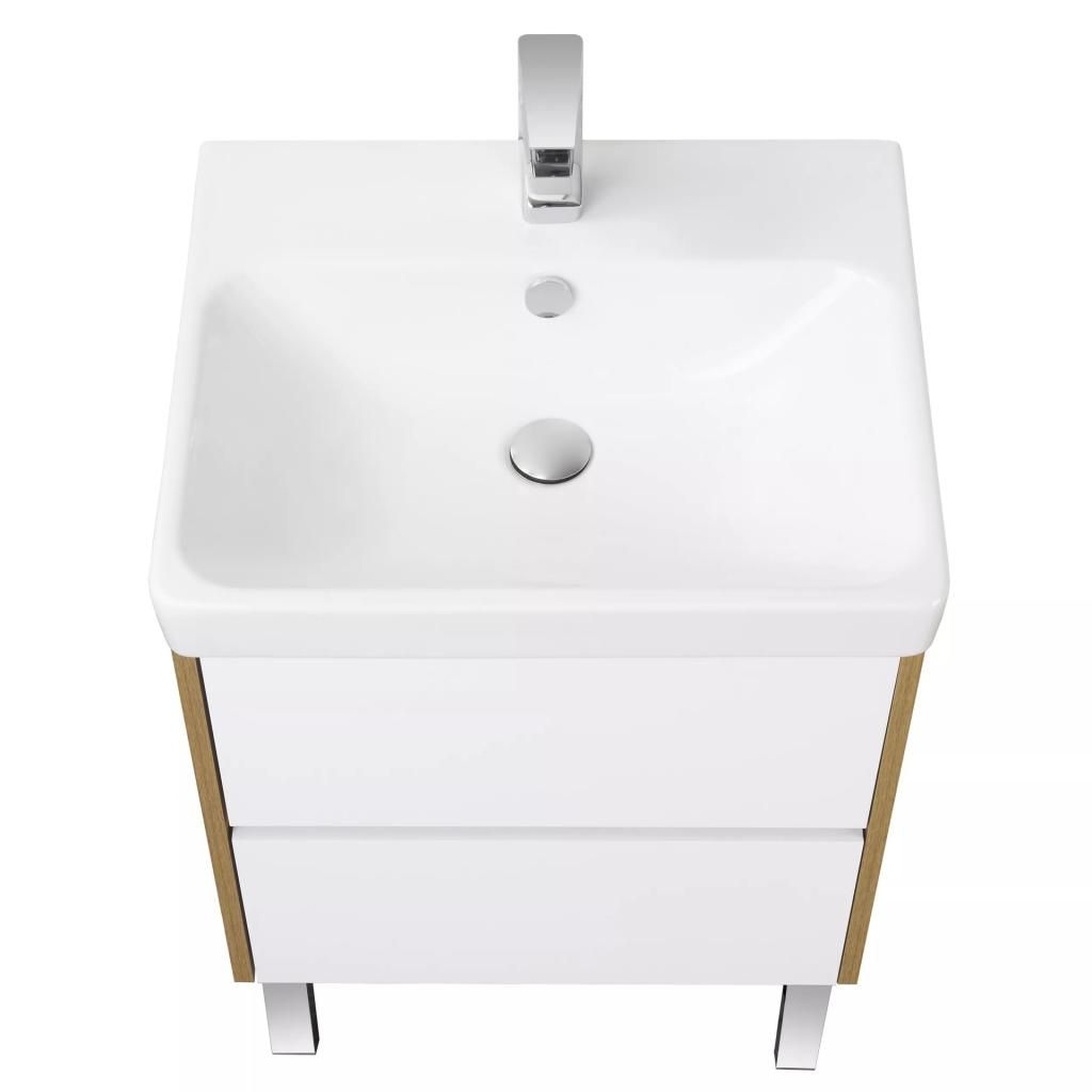 Тумба AQUATON СКАНДИ 70 подвесная без чаши белый, дуб 1A251801SDZ90 - фото 4