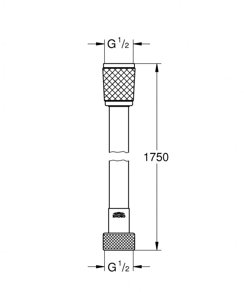 Шланг для душа GROHE RELEXAFLEX 175см 45992001 НЕ в блистере - фото 2