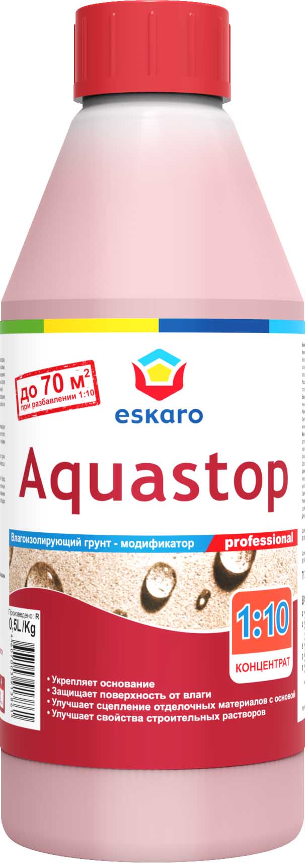 Акриловый грунт-влагоизолятор Eskaro Aquastop Professional, 0,5 л