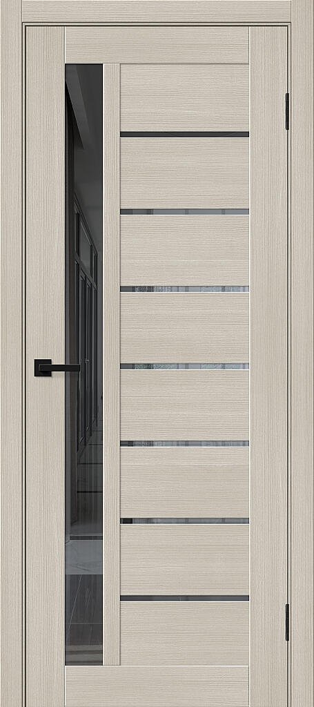 Дверь межкомнатная полотно Браво-27 эко шпон Cream Melinga Mirox Grey 2000x700 мм