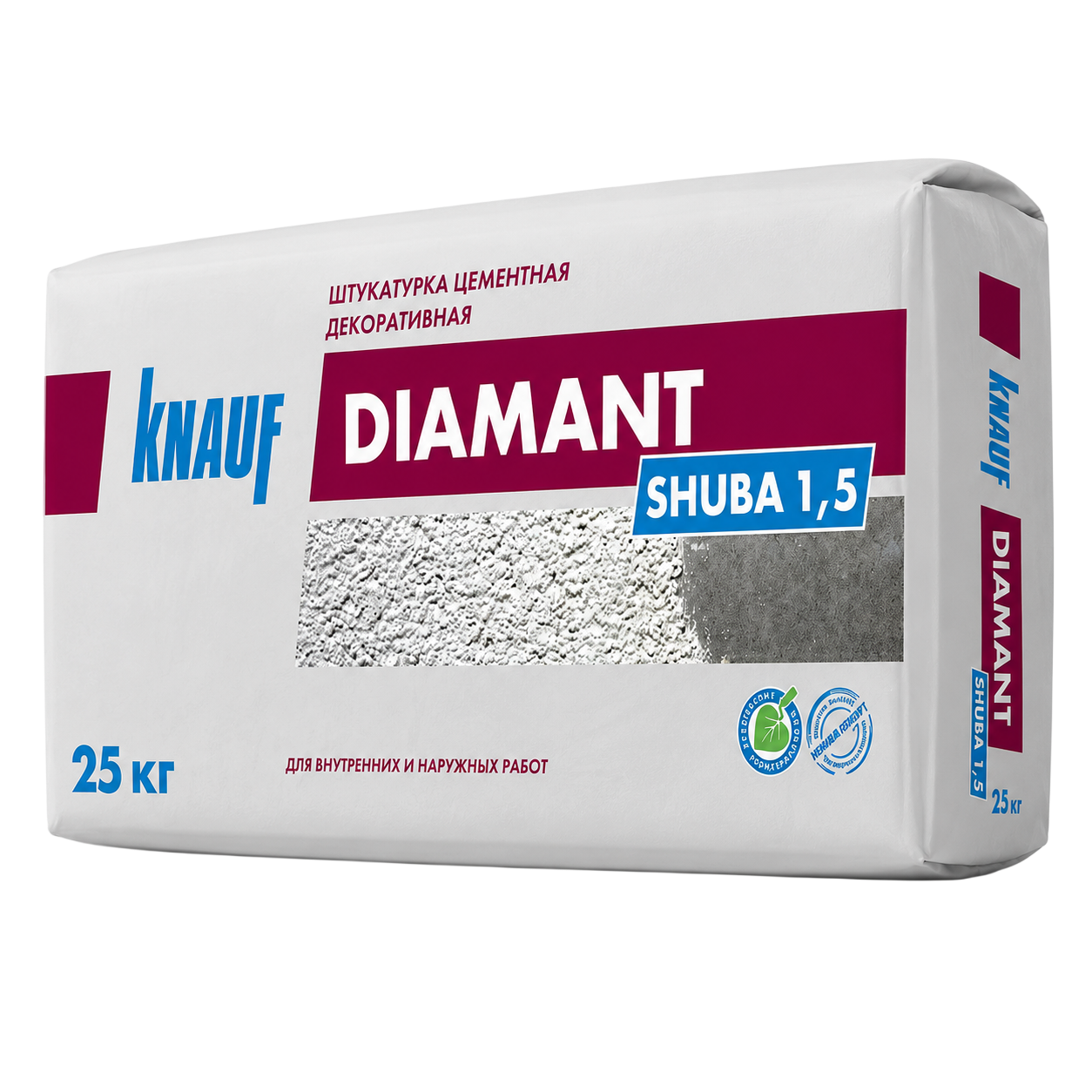 KNAUF ДИАМАНТ ШУБА Штукатурка декоративная цементная (1,5мм) 25 кг