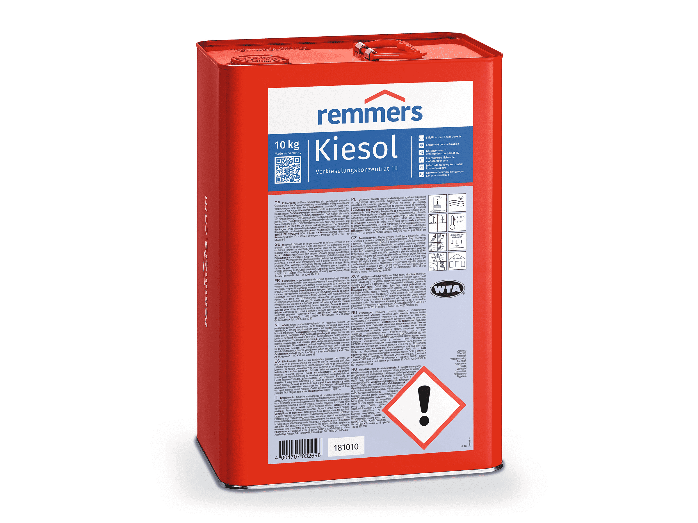 Концентрат для силикатизации Remmers KIESOL 10 кг