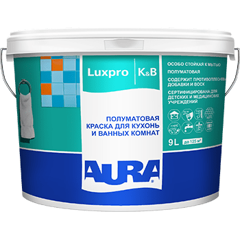 Полуматовая краска для кухонь и ванных Aura Luxpro Kitchen & Bathroom 2,5 л