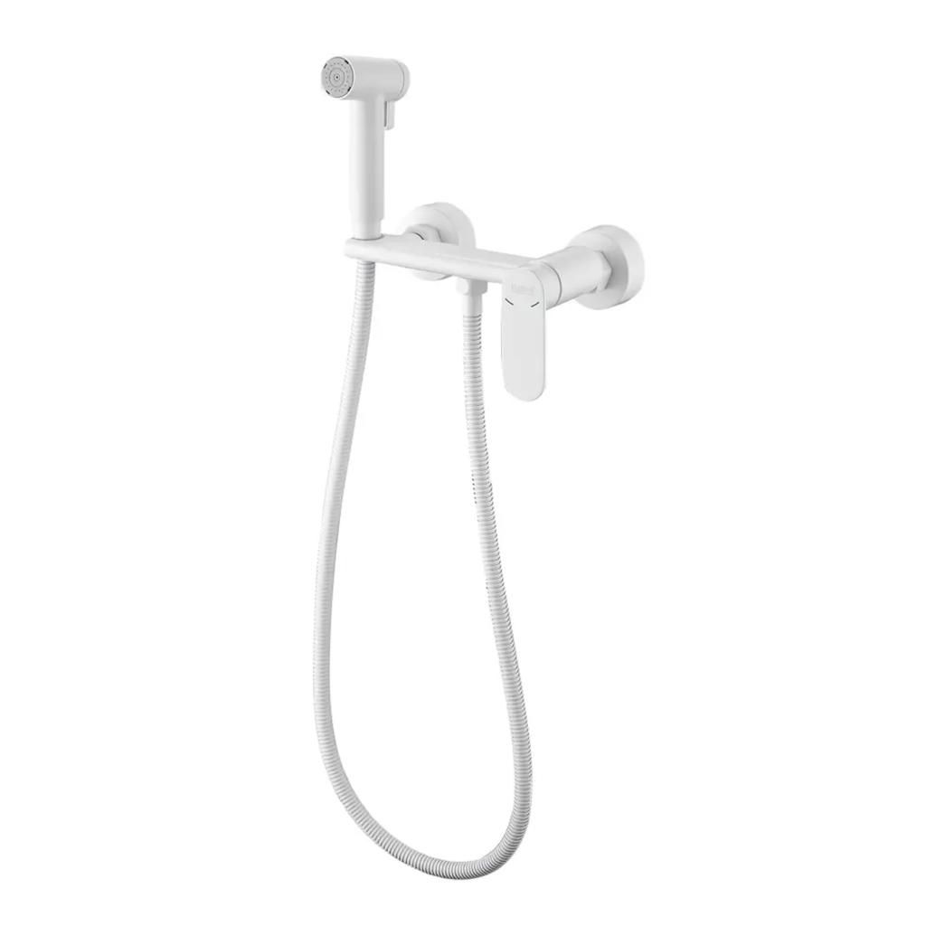 Смеситель для биде HAIBA HB5516-8 настенный с гигиеническим душем белый