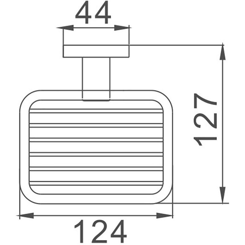 Мыльница HAIBA HB8602-1 решетчатая хром - фото 2