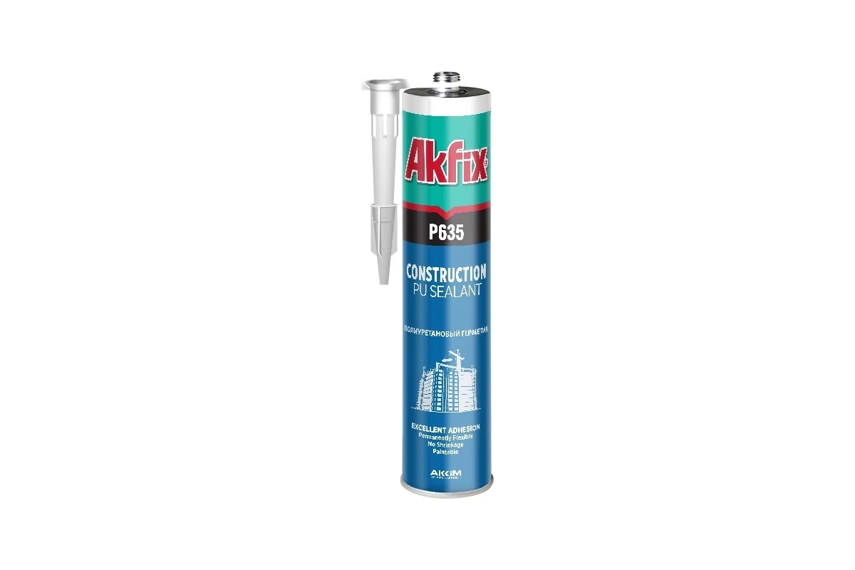 Полиуретановый строительный герметик Akfix P635 35 шор, белый, 310 мл