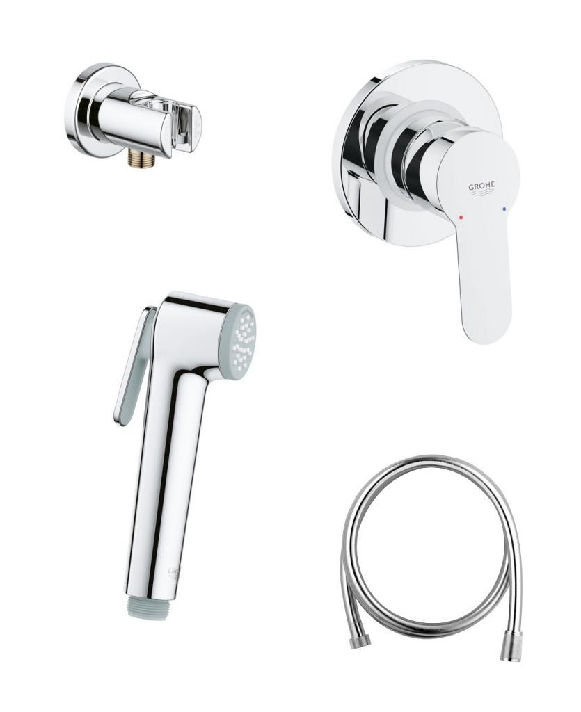 Комплект смеситель с гигиеническим душем GROHE BAUEDGE 124898
