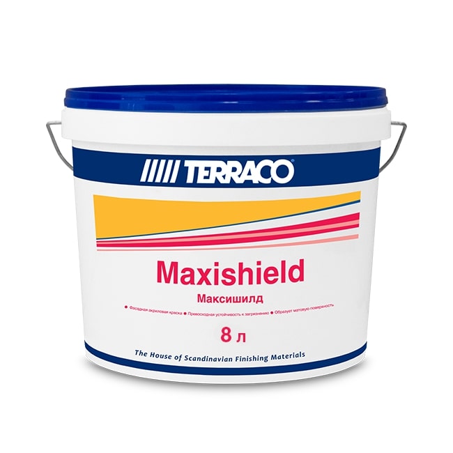 Матовая акриловая краска для фасадных и внутренних работ Maxishield Clear, 8 л