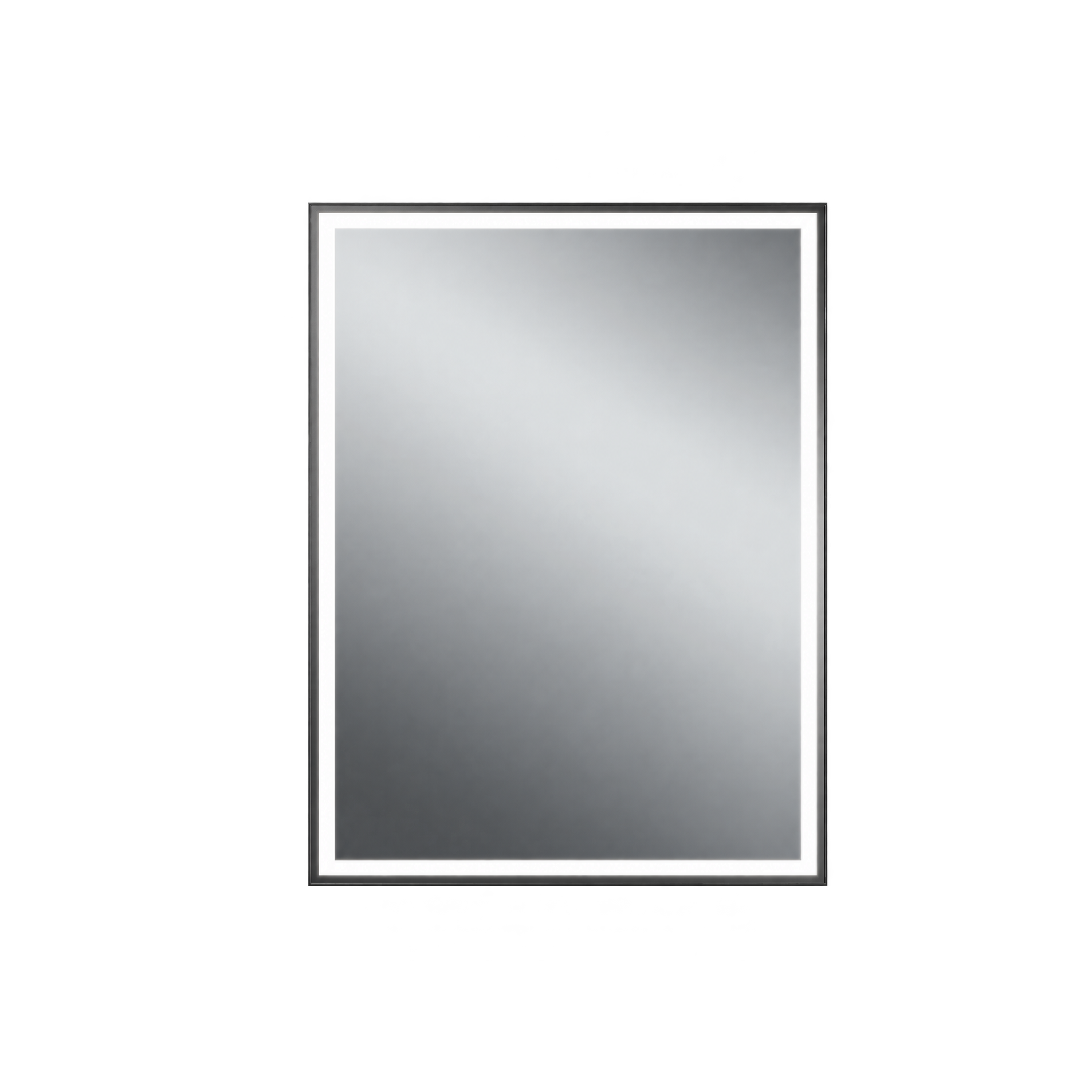 Зеркало-шкаф CONTINENT Mirror Box black Led 60*80 с подсветкой черный МВК053