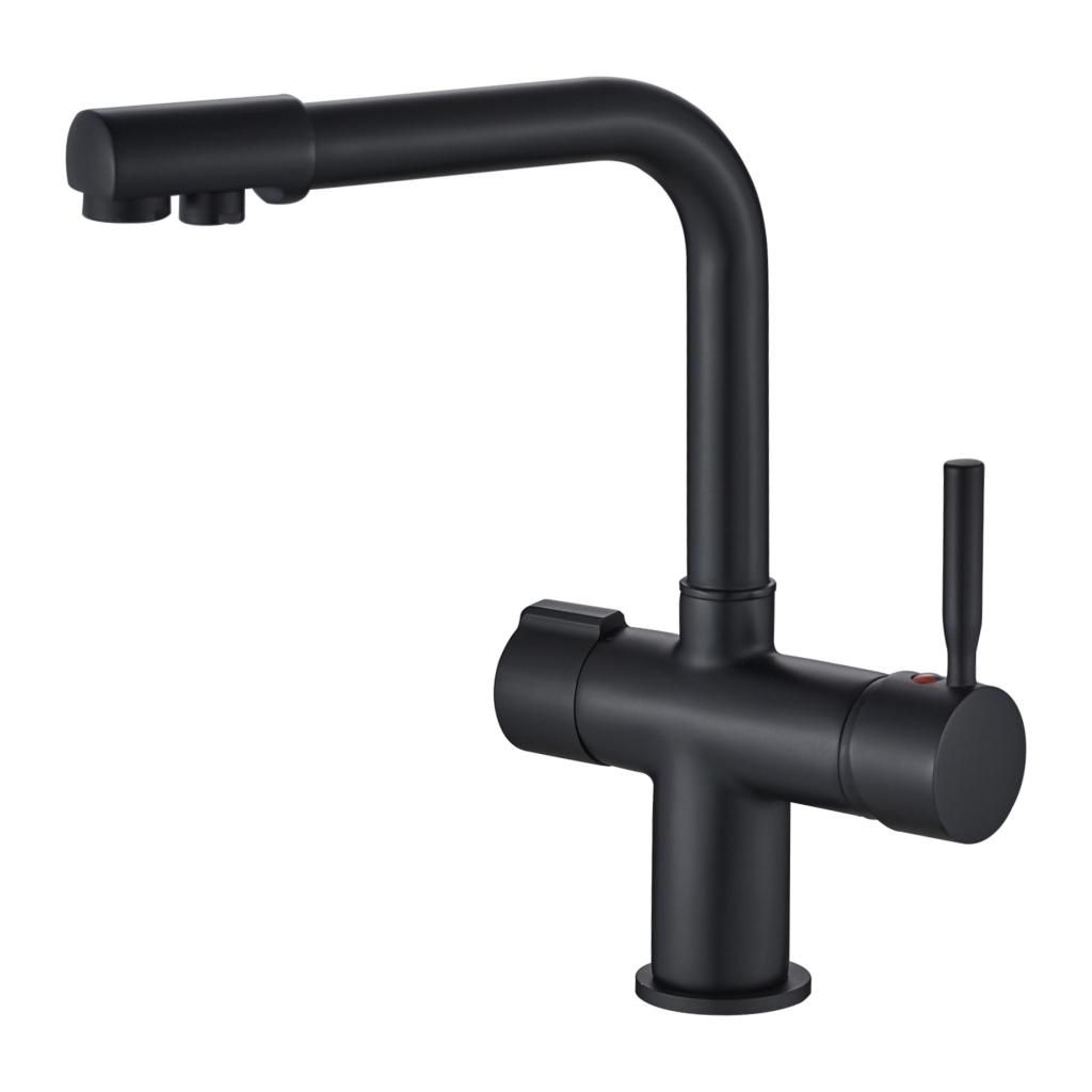 Смеситель для мойки HAIBA HB70088-7 с каналом для фильтра 1/2 черный