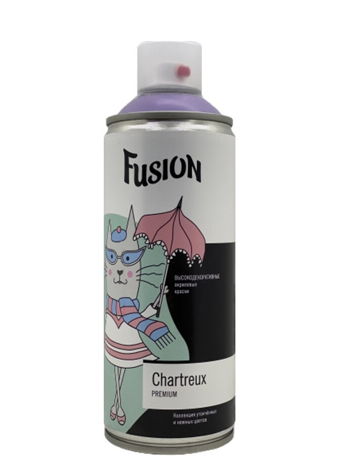 Акриловая аэрозольная краска Fusion Chartreux матовая, крем-пойнт