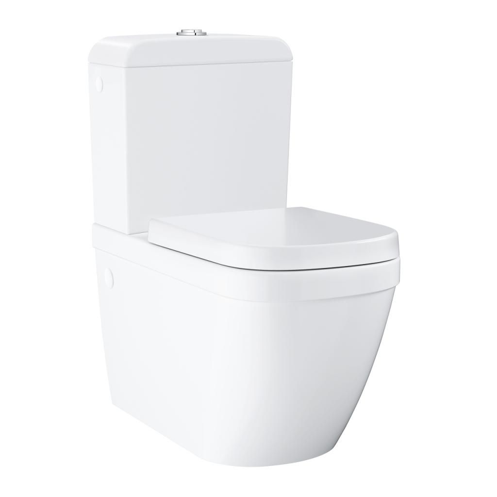 Унитаз в комплекте GROHE EURO горизонтальный выпуск нижний подвод 3/6л сиденье микролифт 39462000